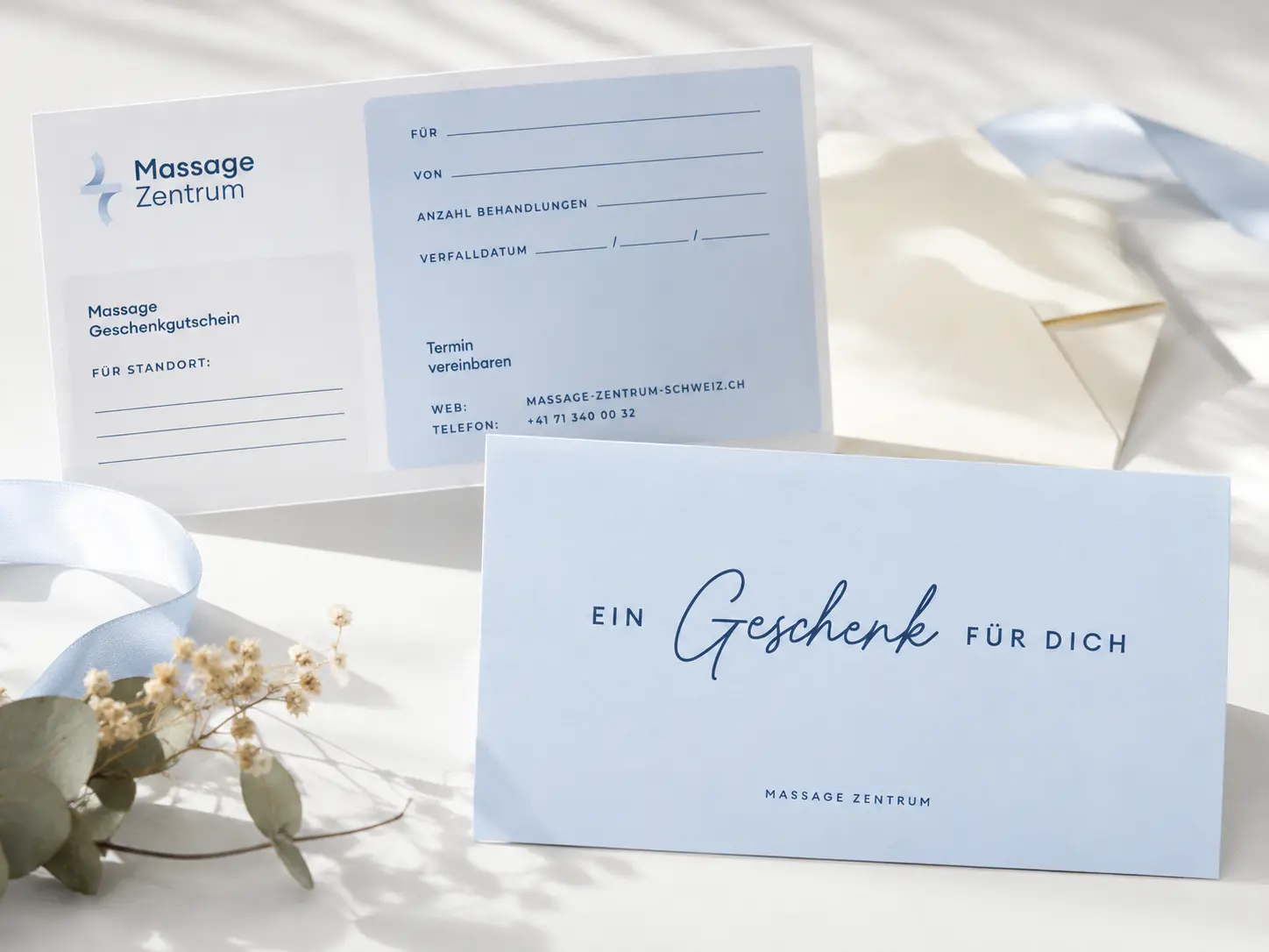 Massage-Gutschein für eine Behandlung im Massage Zentrum Wollerau